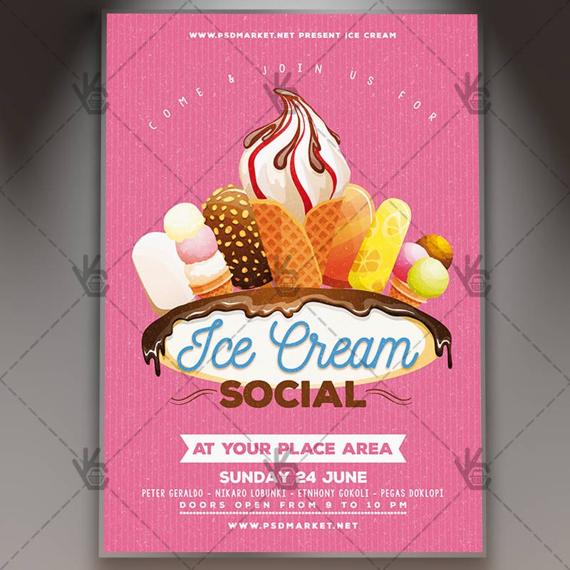 Download Ice Cream - Premium Flyer PSD Template | PSDmarket