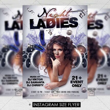 Download Ladies Night Affair PSD Flyer Template Now