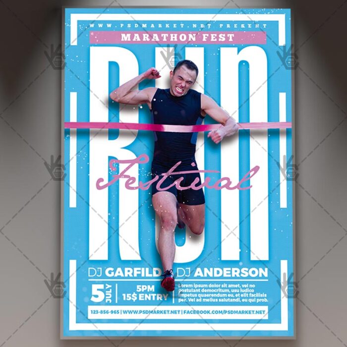 Marathon Fest - Premium Flyer PSD Template - Image 1