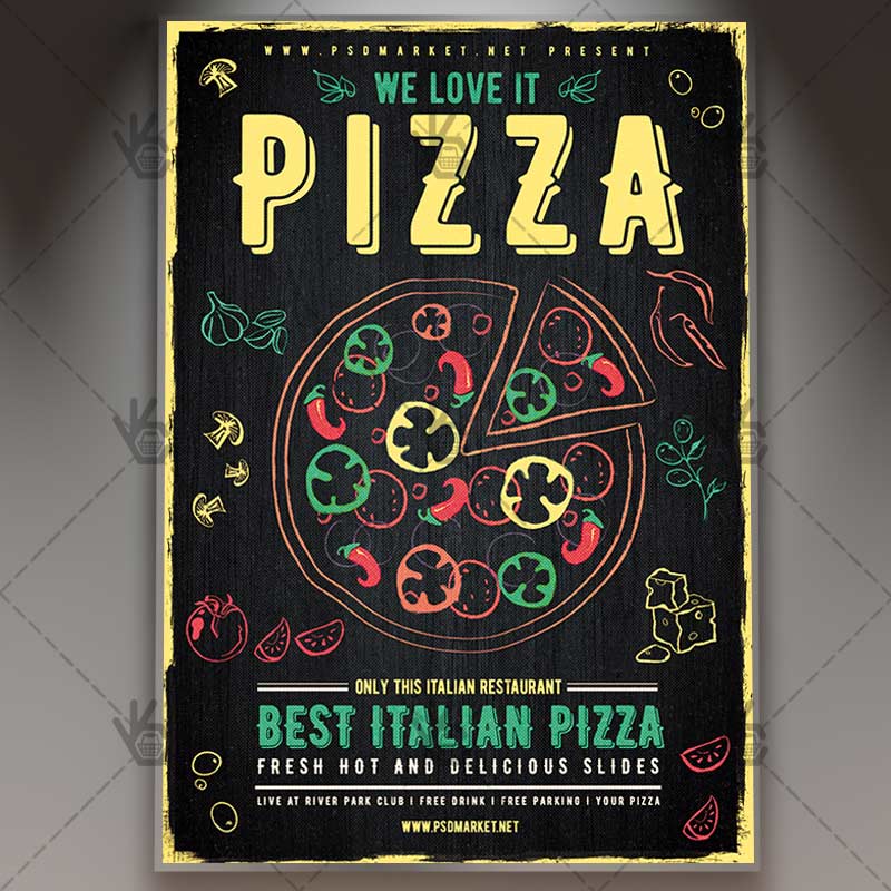 pizza_flyer_psdmarket_1.jpg Pizza - Premium Flyer PSD Template - Image 1