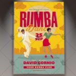 Retro Rumba Dance - Premium Flyer PSD Template