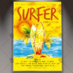 Surfer Competition - Premium Flyer PSD Template