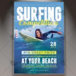 Surfing Competition - Premium Flyer PSD Template