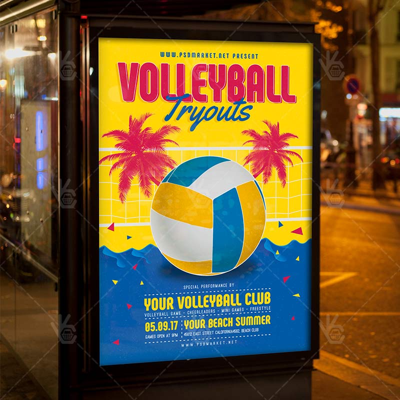 volleyball_tryouts_flyer_psdmarket_3.jpg Volleyball Tryouts - Premium Flyer PSD Template - Image 3