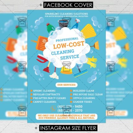 Cleaning Service - Flyer PSD Template