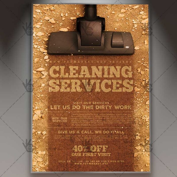 Cleaning Services - Premium Flyer PSD Template - Image 1