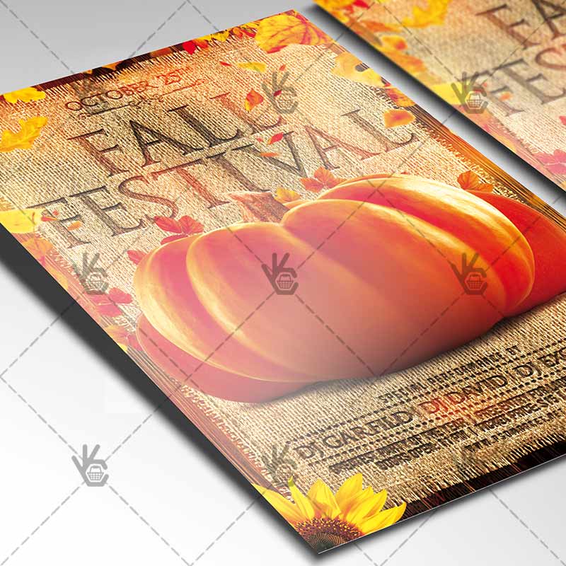 fall_festival_party_flyer_psdmarket_2.jpg Fall Festival Party - Autumn Flyer PSD Template - Image 2