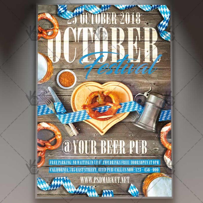 Oktober Festival - Autumn Flyer PSD Template - Image 1
