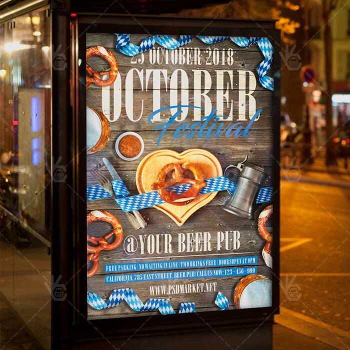 Oktober Festival - Autumn Flyer PSD Template - Image 3