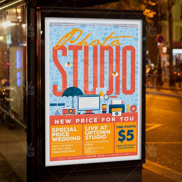 Photo Studio  Promotion Premium Flyer  PSD Template 