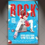 Rock Music - Club Flyer PSD Template