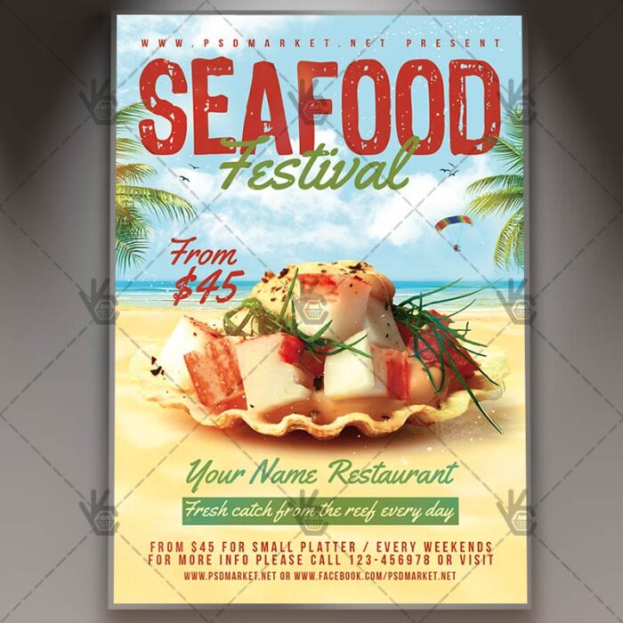 Seafood Festival - Premium Flyer PSD Template - Image 1