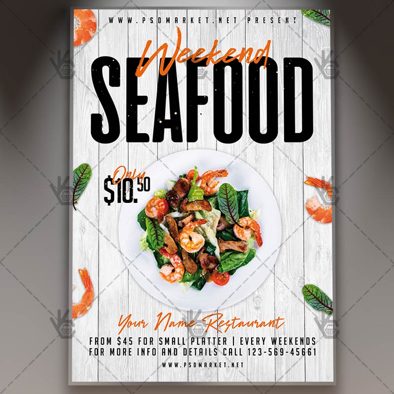 Seafood Weekend - Premium Flyer PSD Template