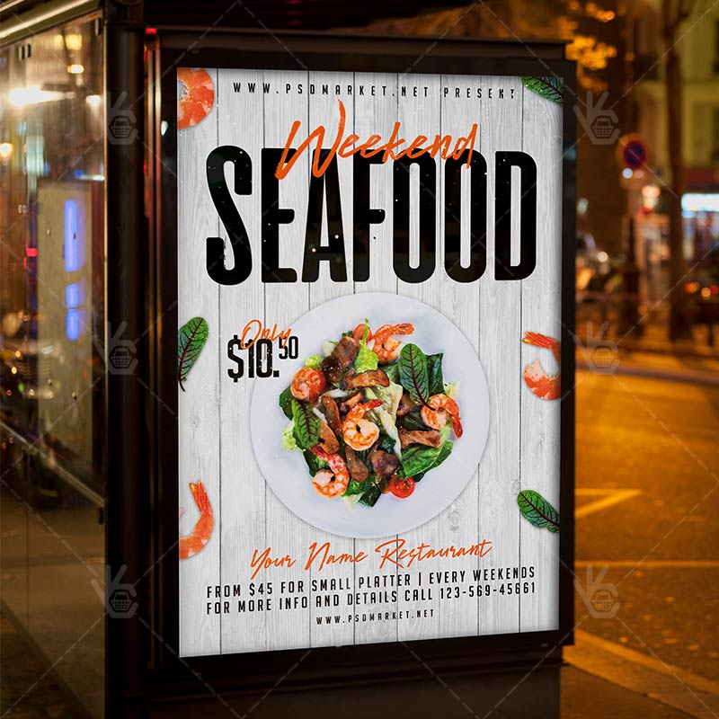 Seafood Weekend - Premium Flyer PSD Template