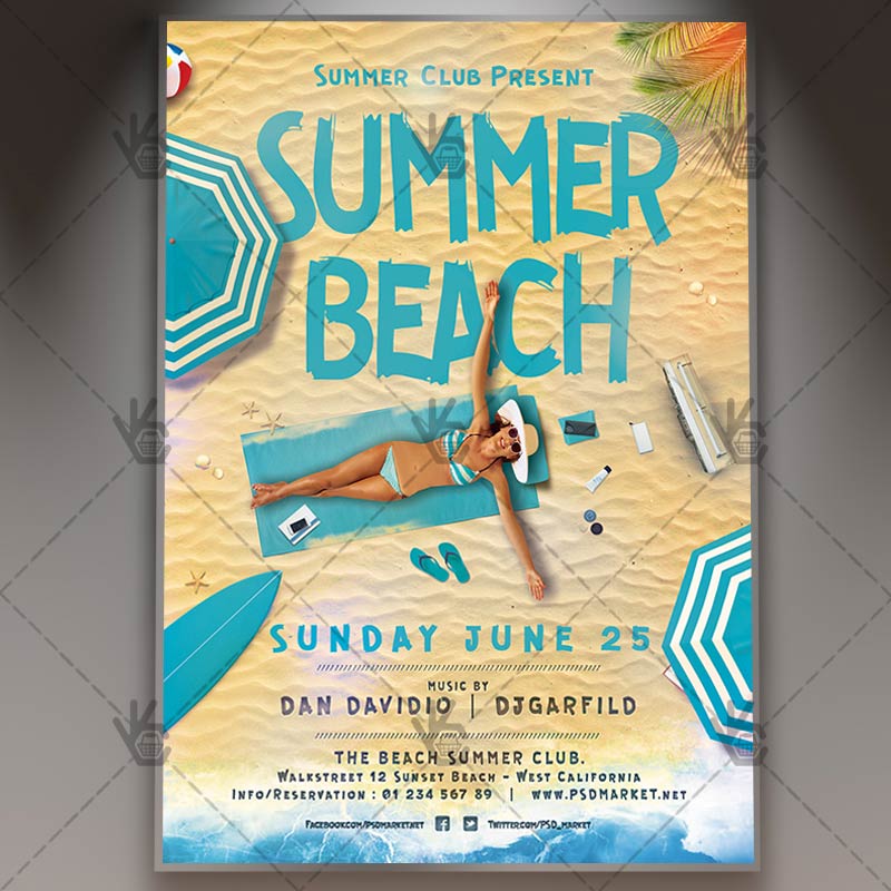 summer_beach_weekend_flyer_psdmarket_1.jpg Summer Beach Weekend - Premium Flyer PSD Template - Image 1