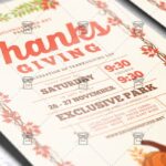 Thanksgiving Celebration - Seasonal A5 Flyer Template