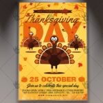 Thanksgiving Day - Autumn Flyer PSD Template