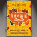 Thanksgiving Family Party - Autumn Flyer PSD Template