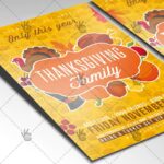 Thanksgiving Family Party - Autumn Flyer PSD Template - Image 2