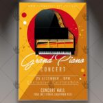 Grand Piano Concert - Music Flyer PSD Template