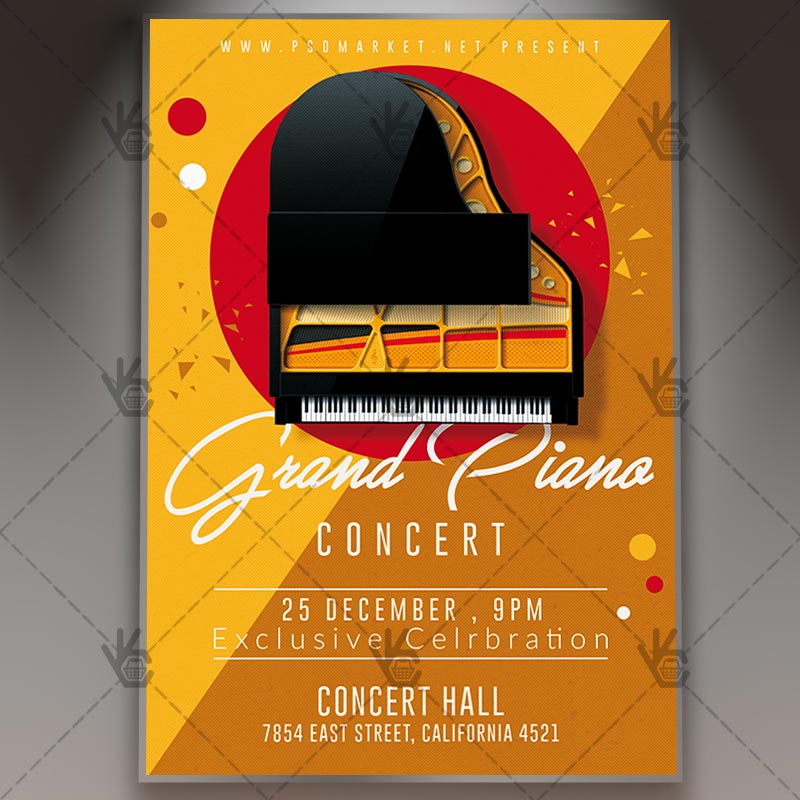 grand_piano_concert_flyer_psdmarket_1.jpg Grand Piano Concert - Music Flyer PSD Template - Image 1