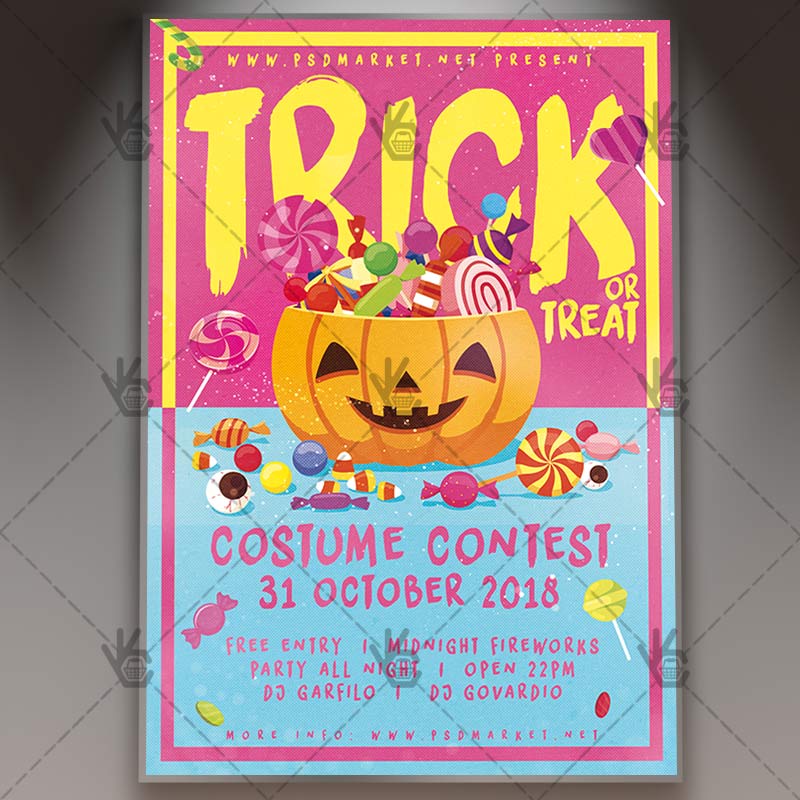 halloween_candy_flyer_psdmarket_1.jpg Halloween Candy - Seasonal Flyer PSD Template - Image 1