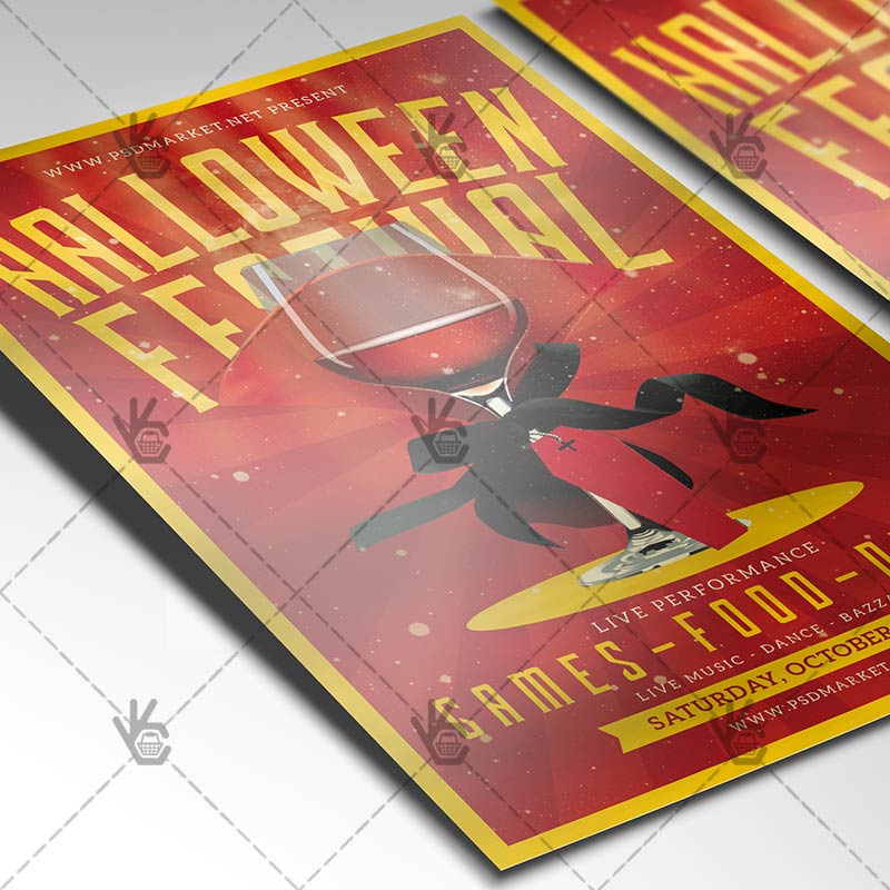 halloween_festival_flyer_psdmarket_2.jpg Halloween Festival - Seasonal Flyer PSD Template - Image 2