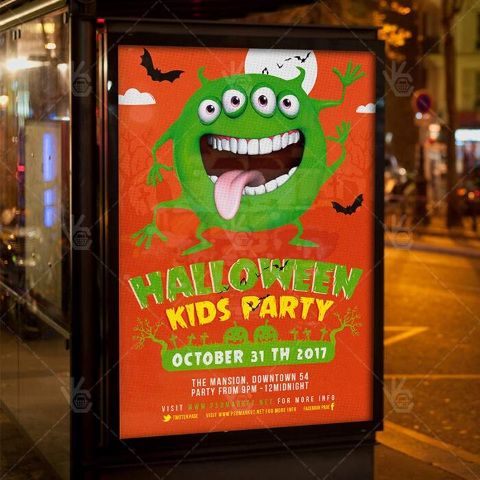 Halloween Kids Party - Seasonal Flyer PSD Template - Image 3