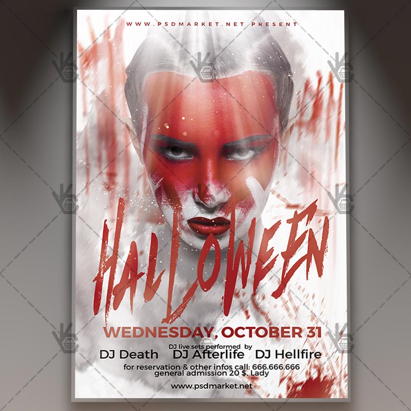 halloween_night_flyer_psdmarket_1.jpg Halloween Night - Seasonal Flyer PSD Template - Image 1