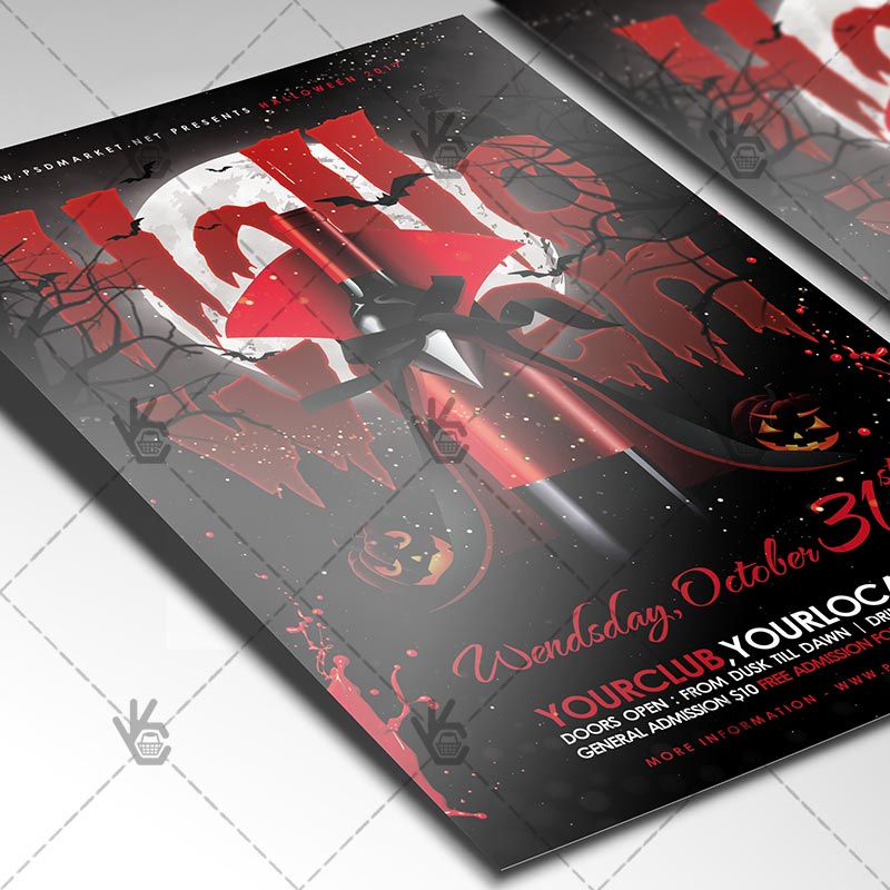 halloween_party_flyer_psdmarket_2.jpg Halloween Party - Seasonal Flyer PSD Template - Image 2