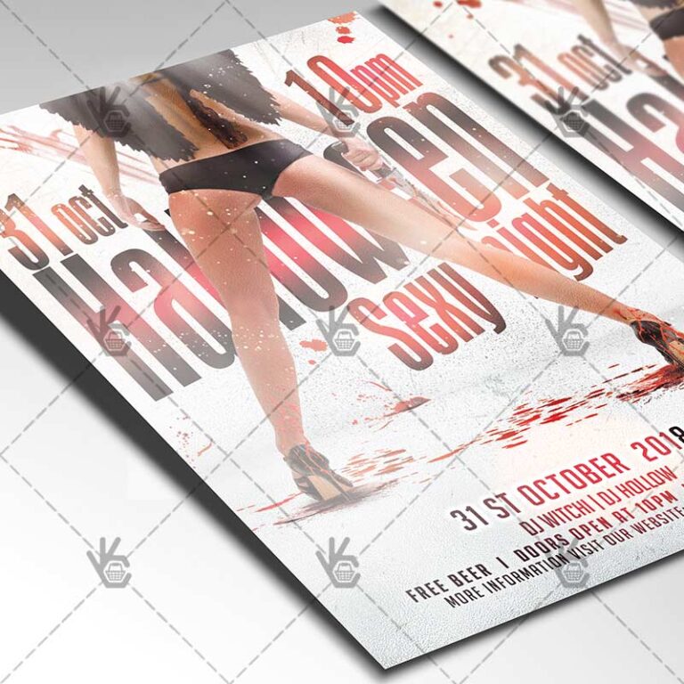 Halloween Sexy Night - Seasonal Flyer PSD Template - Image 2