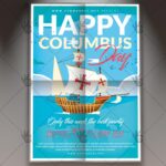 Happy Columbus Day - American Flyer PSD Template