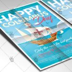 Happy Columbus Day - American Flyer PSD Template - Image 2