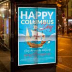 Happy Columbus Day - American Flyer PSD Template - Image 3