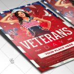 Happy Veterans Day - American Flyer PSD Template - Image 2