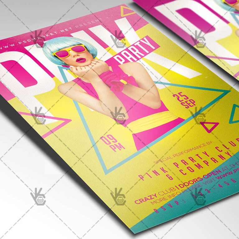 Pink Party - Club Flyer PSD Template - Image 2