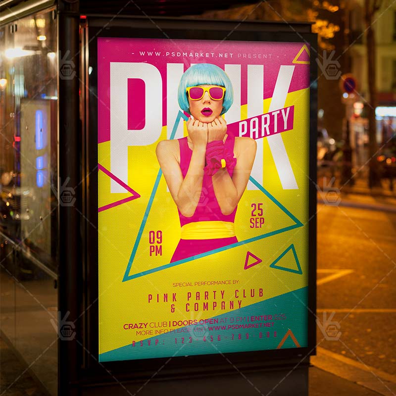 pink_party_flyer_psdmarket_3.jpg Pink Party - Club Flyer PSD Template - Image 3