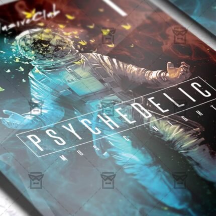 Psychedelic Music Night - Club A5 Flyer Template