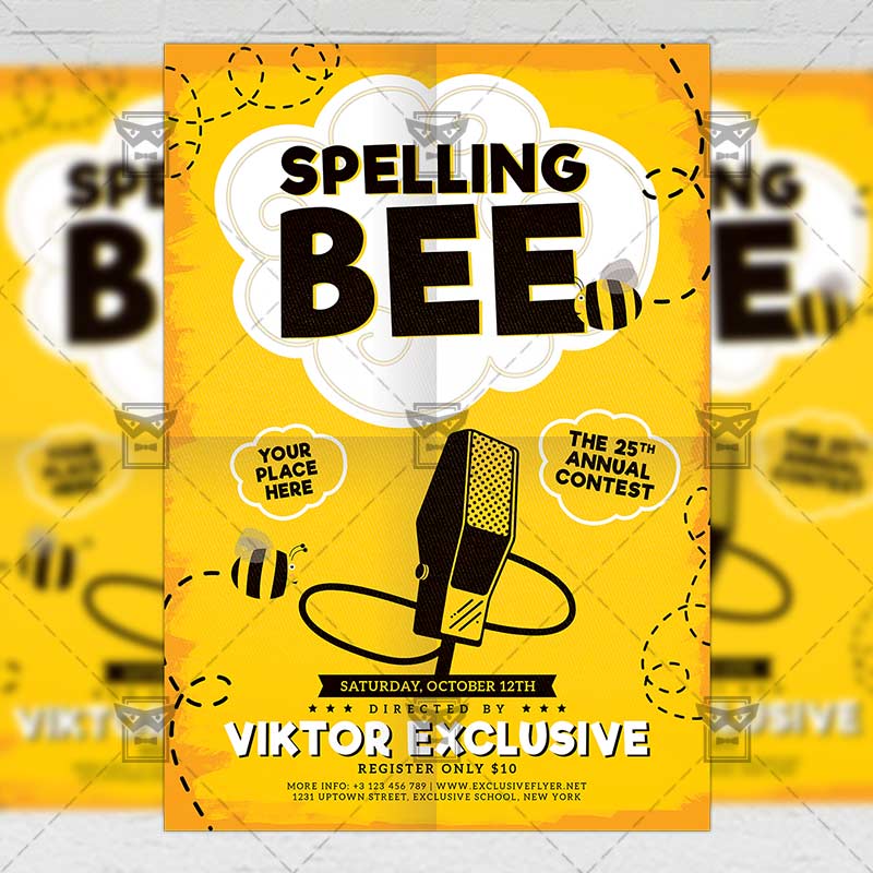 spelling_bee-premium-flyer-template-1.jpg Spelling Bee - Flyer PSD Template | ExclusiveFlyer