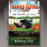 Thanksgiving Night - Autumn Flyer PSD Template
