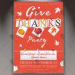 Thanksgiving Party - Autumn Flyer PSD Template