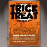Trick or Treat - Halloween Flyer PSD Template