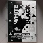 White and Black Party - Club Flyer PSD Template