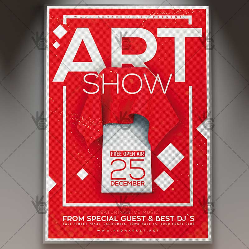 art_show_flyer_psdmarket_1.jpg Art Show - Business Flyer PSD Template - Image 1