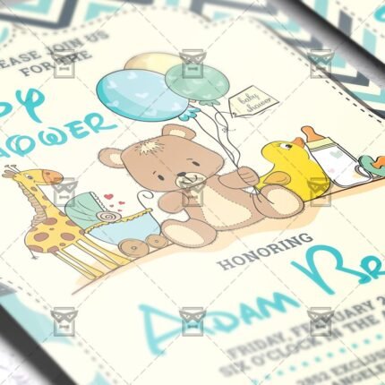 Baby Shower - Kids A5 Flyer Template