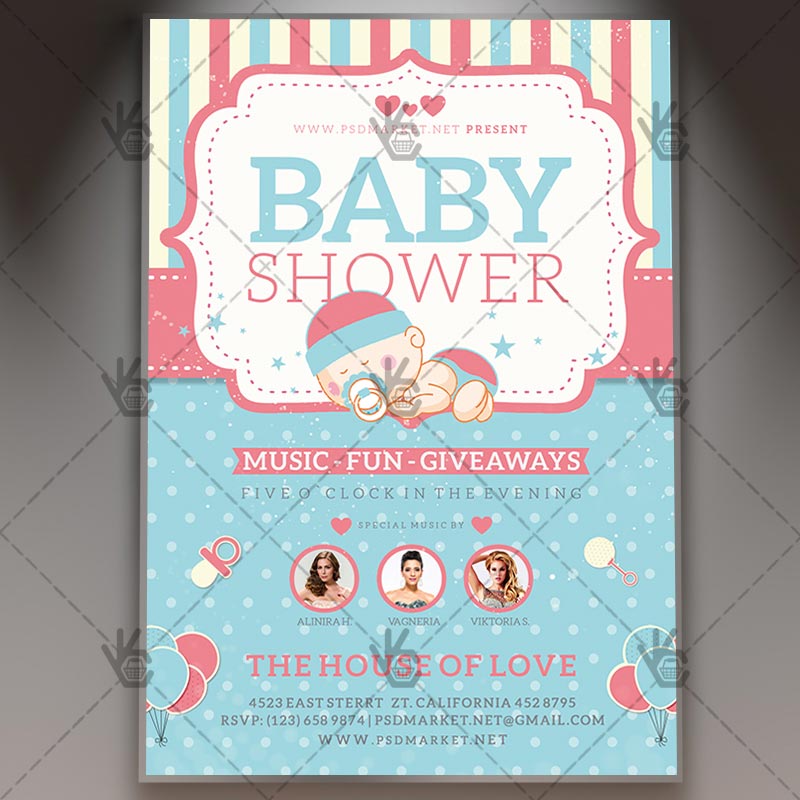 baby_shower_invitation_flyer_psdmarket_1.jpg Baby Shower Invitation - Community Flyer PSD Template - Image 1