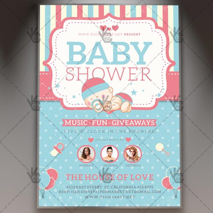 Baby Shower Invitation - Community Flyer PSD Template - Image 1
