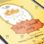 Baby Shower Party - Kids A5 Flyer Template