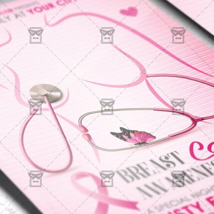 Breast Cancer Month - Community A5 Flyer Template