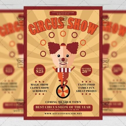 Download Circus Show PSD Flyer Template Now